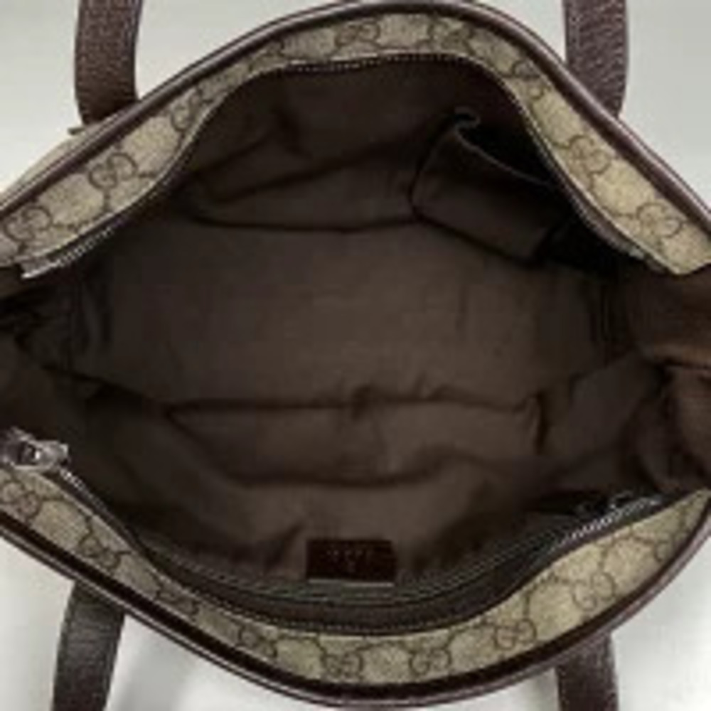 Gucci GG beige shoulder tote brown canvas bag Tan Brown - Picture 5 of 5